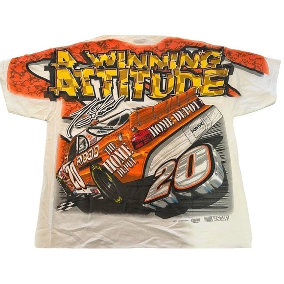 Vintage NASCAR Home Depot Tony Stewart All-Over Print T-Shirt Large - Picture 2 of 6